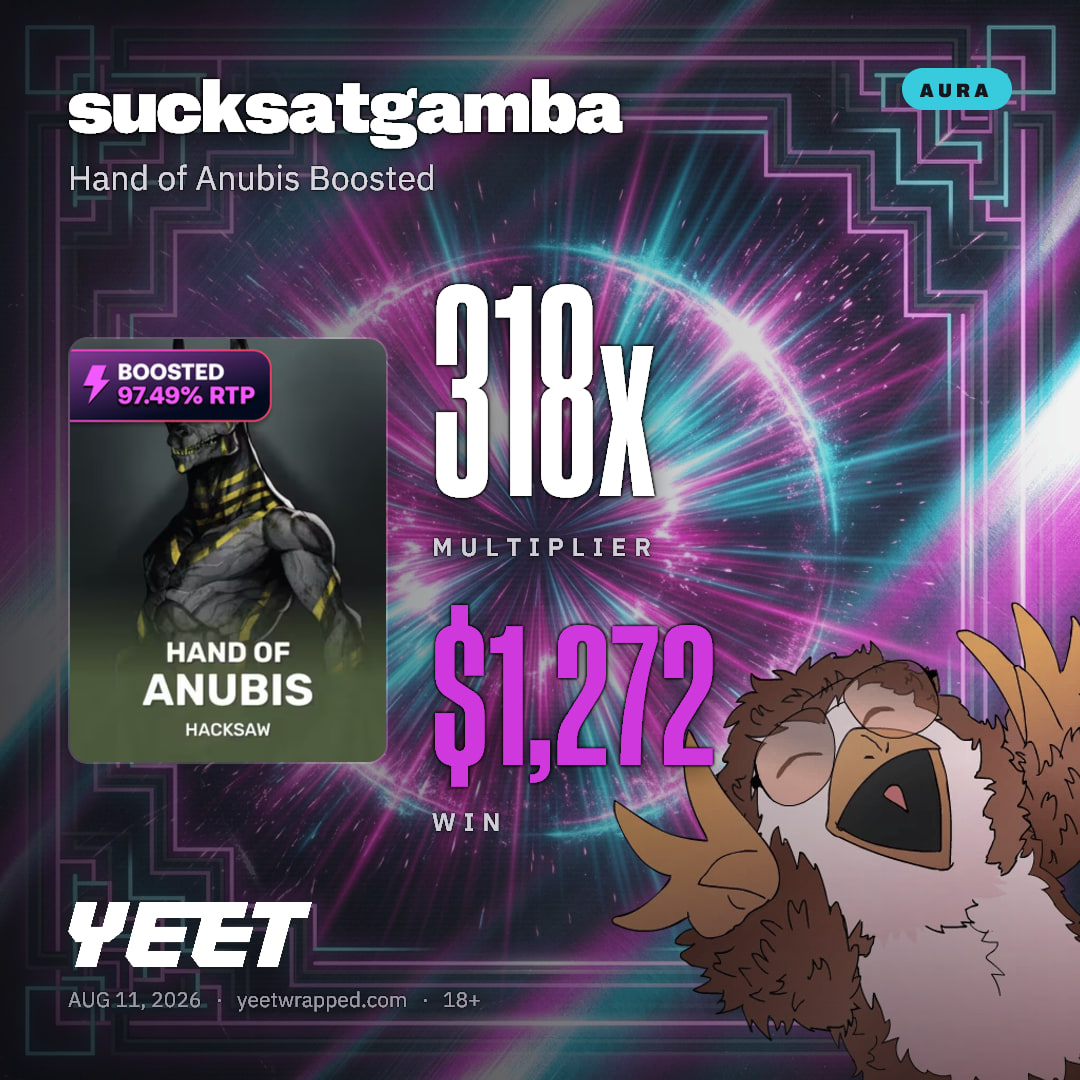 sucksatgamba hit 318.1x on Hand of Anubis Boosted