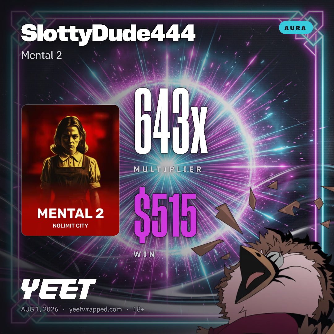 SlottyDude444 hit 643.4x on Mental 2
