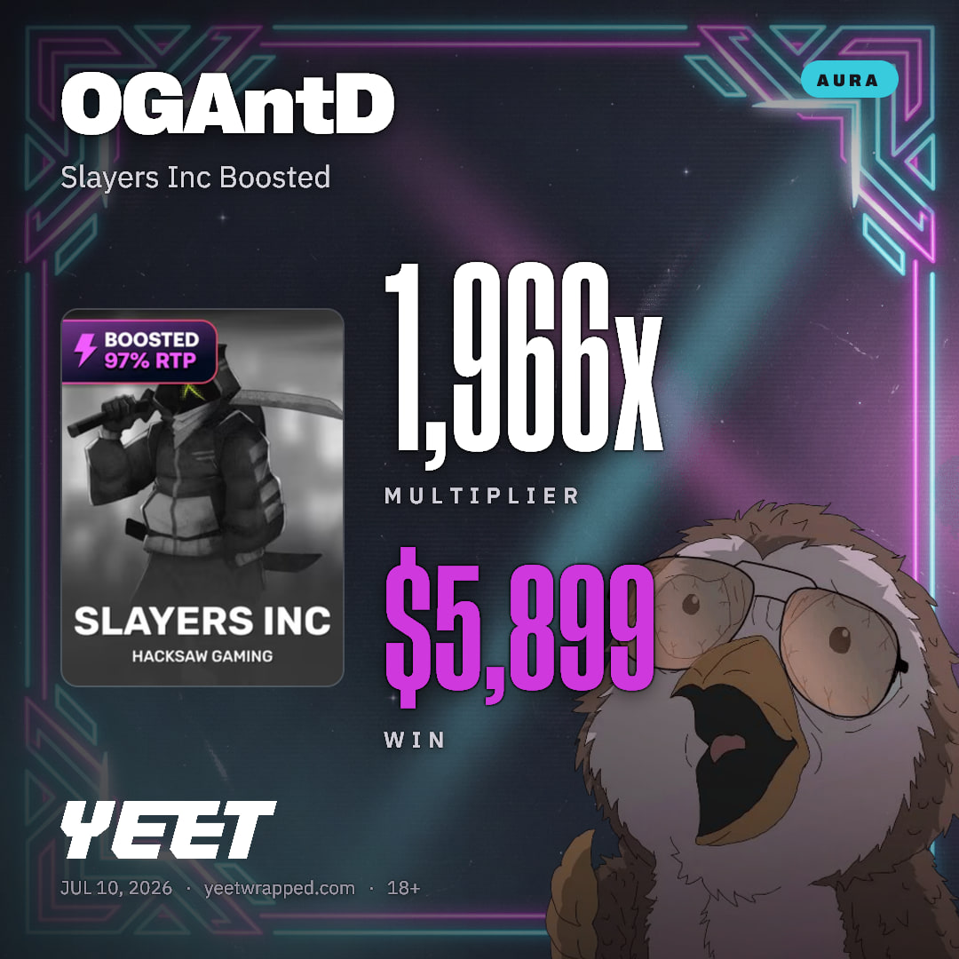 OGAntD hit 1,966x on Slayers Inc Boosted