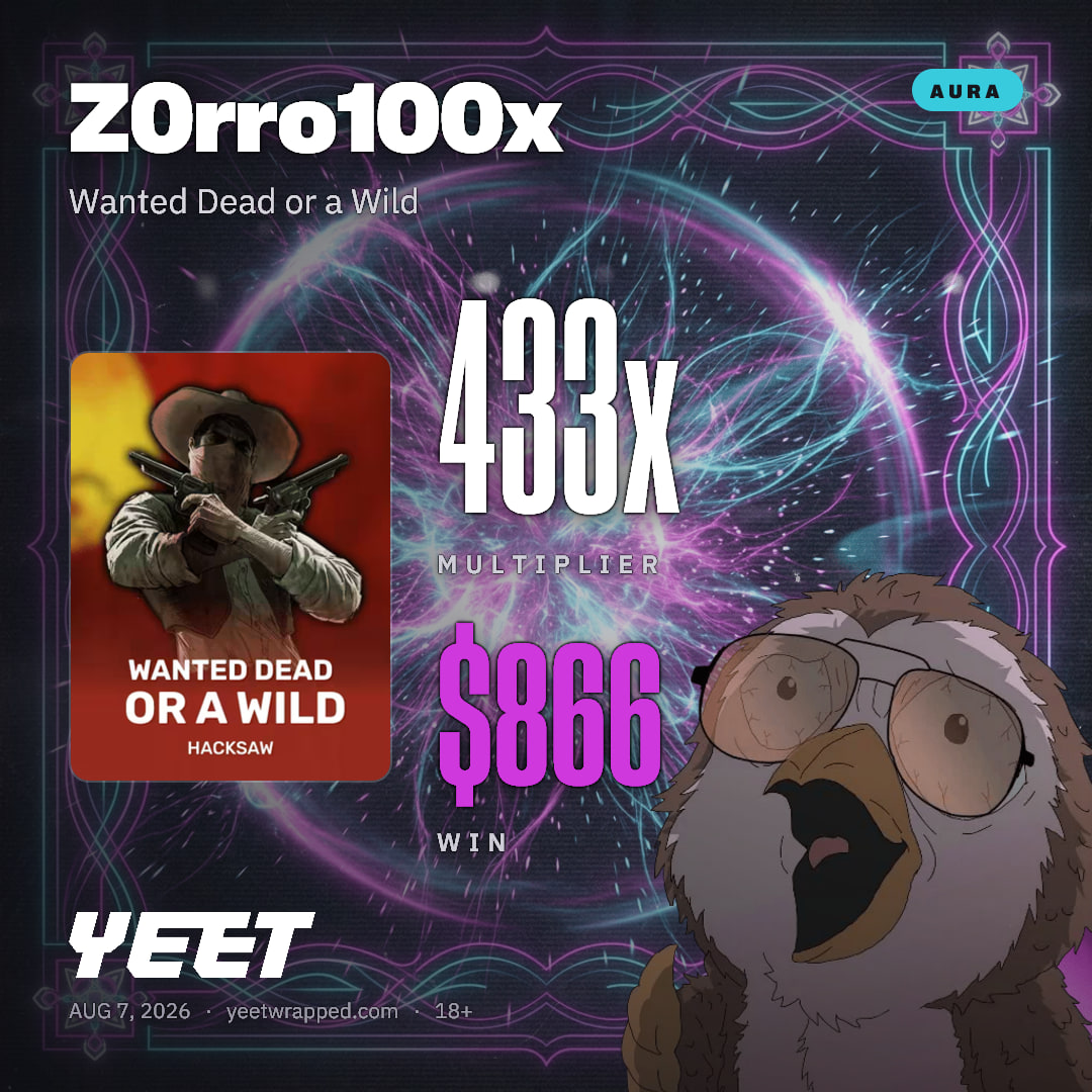 Z0rro100x hit 432.8x on Wanted Dead or a Wild