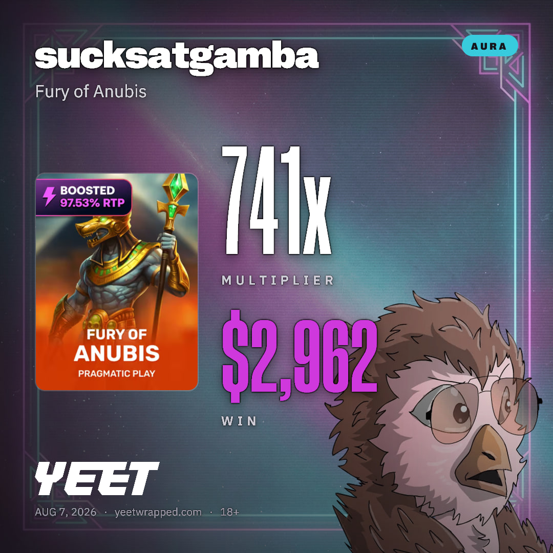 sucksatgamba hit 740.5x on Fury of Anubis