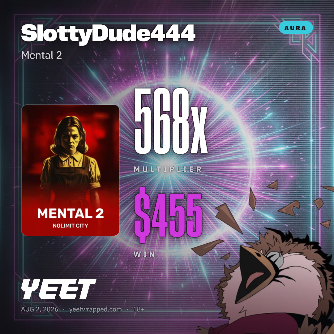 SlottyDude444 hit 568.2x on Mental 2