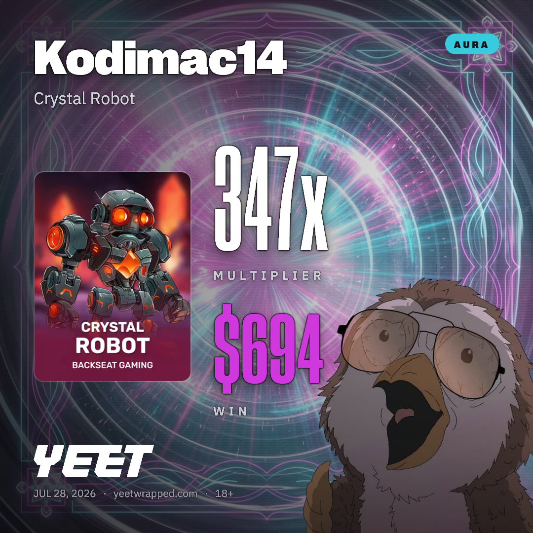 Kodimac14 hit 346.8x on Crystal Robot