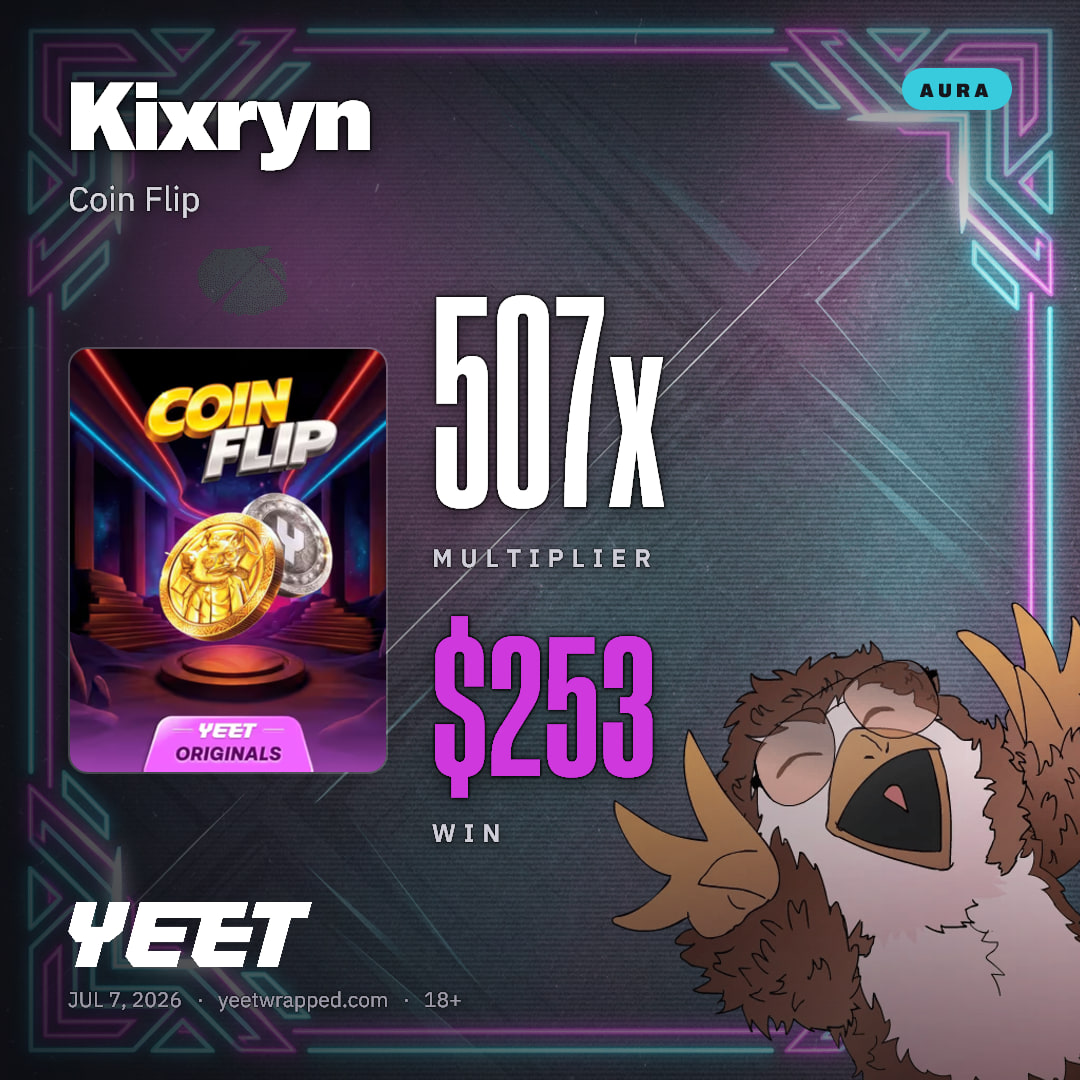 Kixryn hit 506.9x on Coin Flip