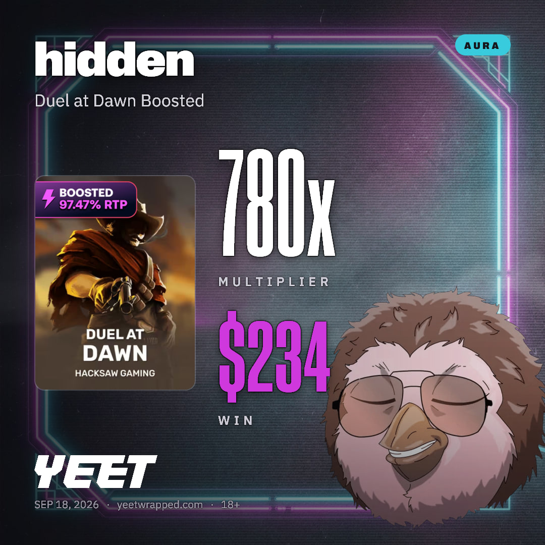 hidden hit 780.2x on Duel at Dawn Boosted