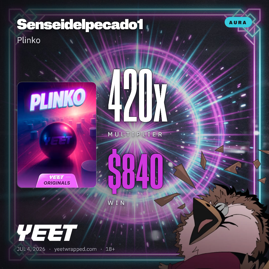 Senseidelpecado1 hit 420x on Plinko