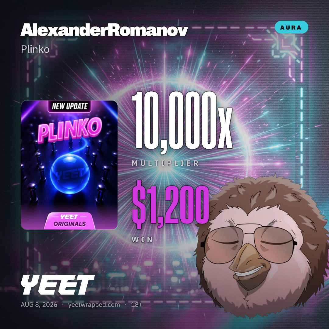 AlexanderRomanov hit 10,000x on Plinko