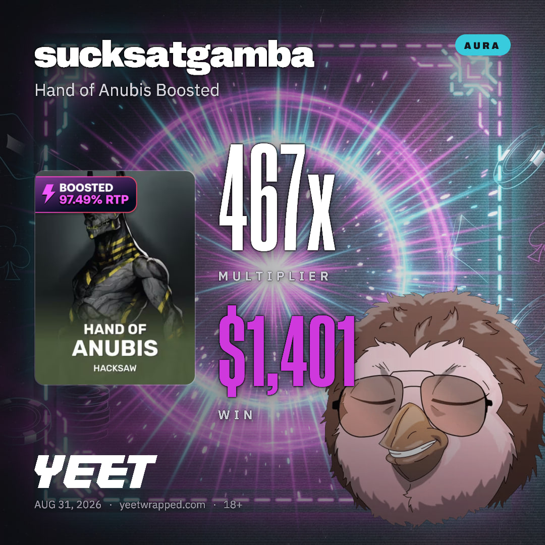 sucksatgamba hit 467.1x on Hand of Anubis Boosted