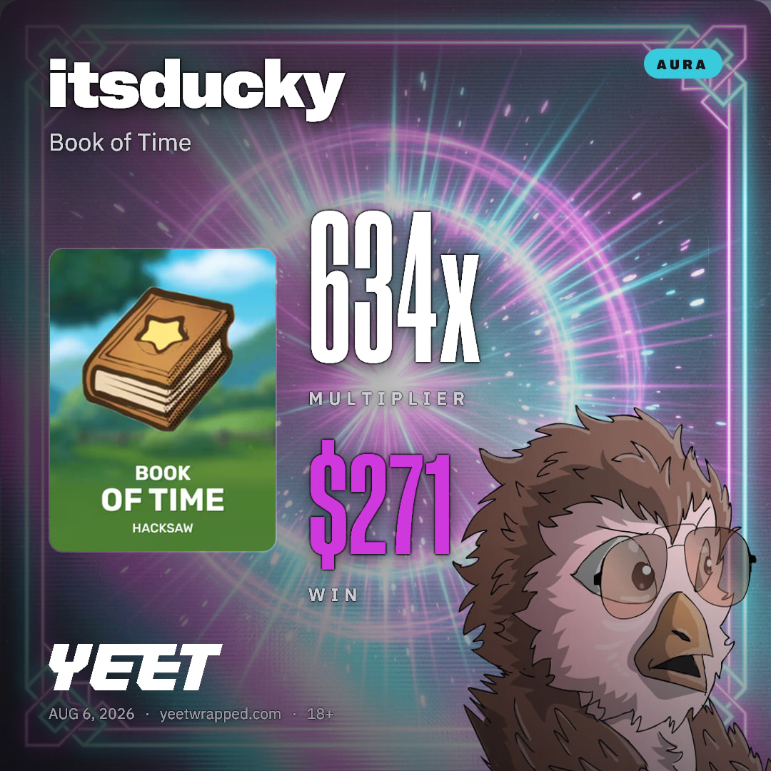 itsducky hit 633.8x on Book of Time