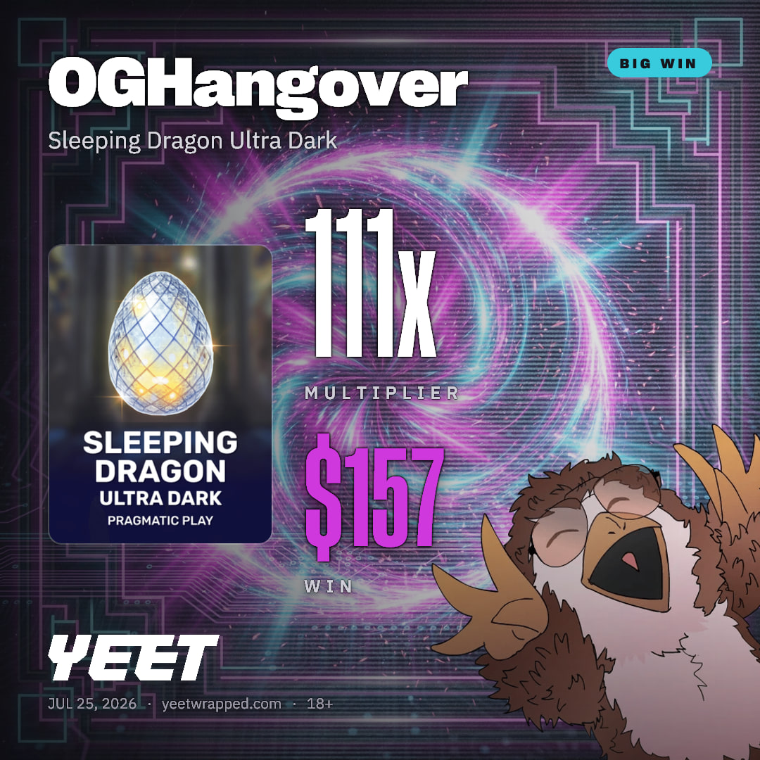 OGHangover hit 110.5x on Sleeping Dragon Ultra Dark