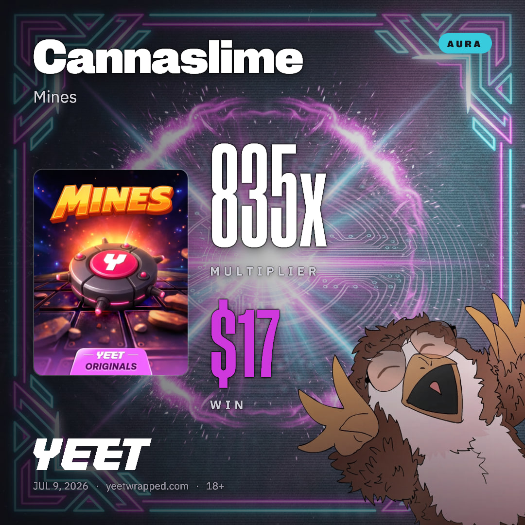 Cannaslime hit 834.9x on Mines