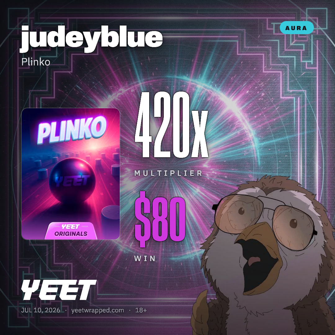 judeyblue hit 420x on Plinko