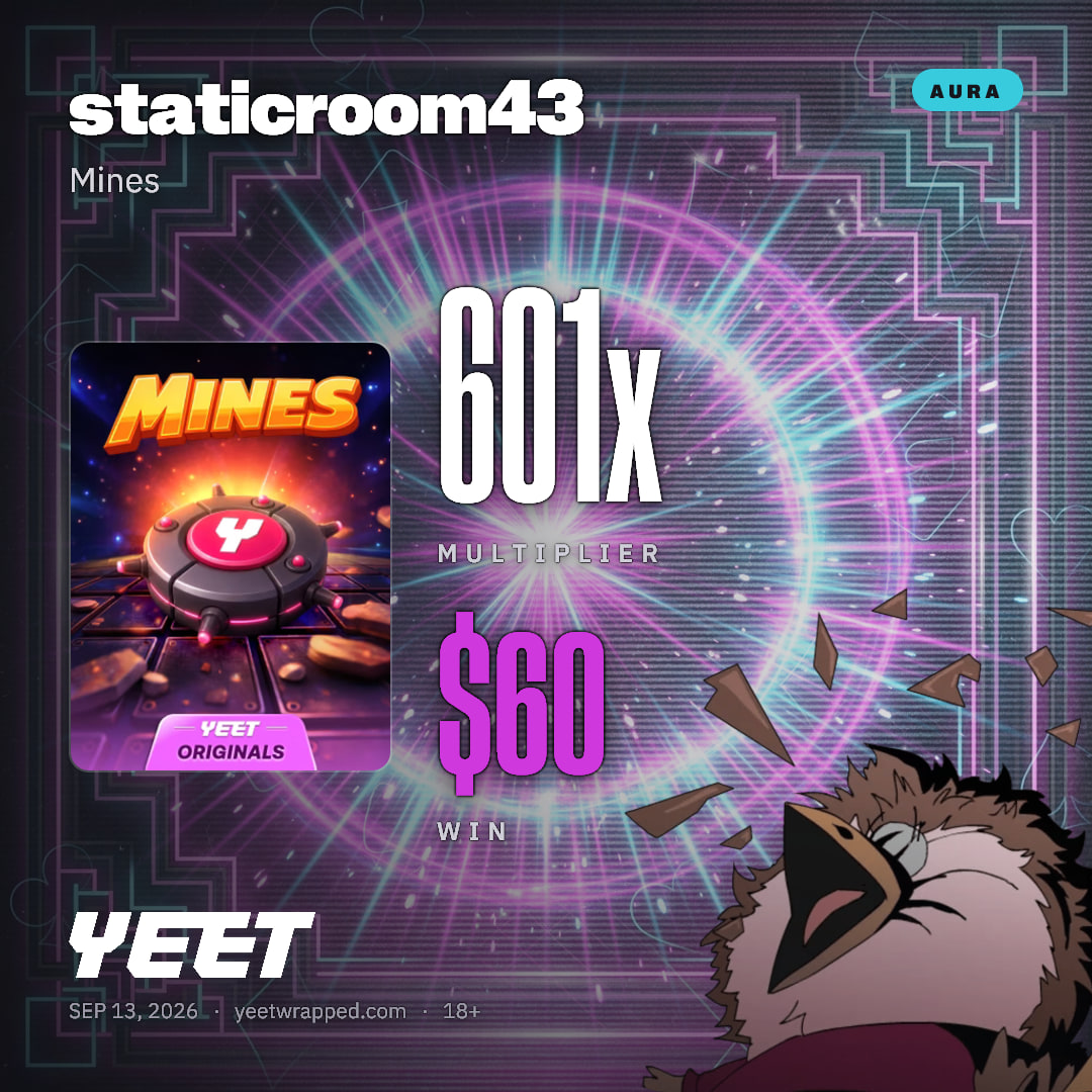staticroom43 hit 600.9x on Mines