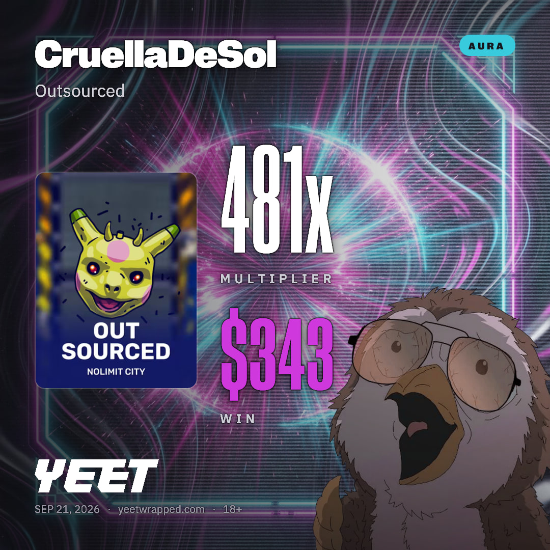 CruellaDeSol hit 480.9x on Outsourced