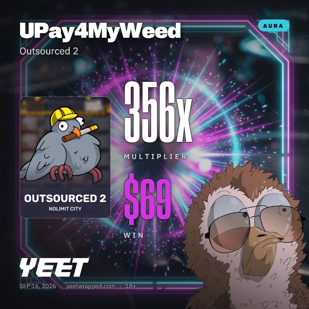 UPay4MyWeed hit 356.4x on Outsourced 2