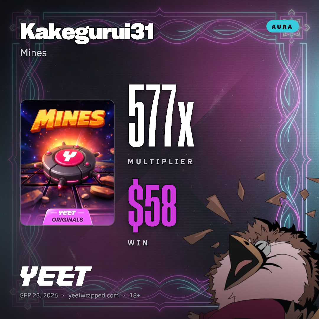 Kakegurui31 hit 576.7x on Mines