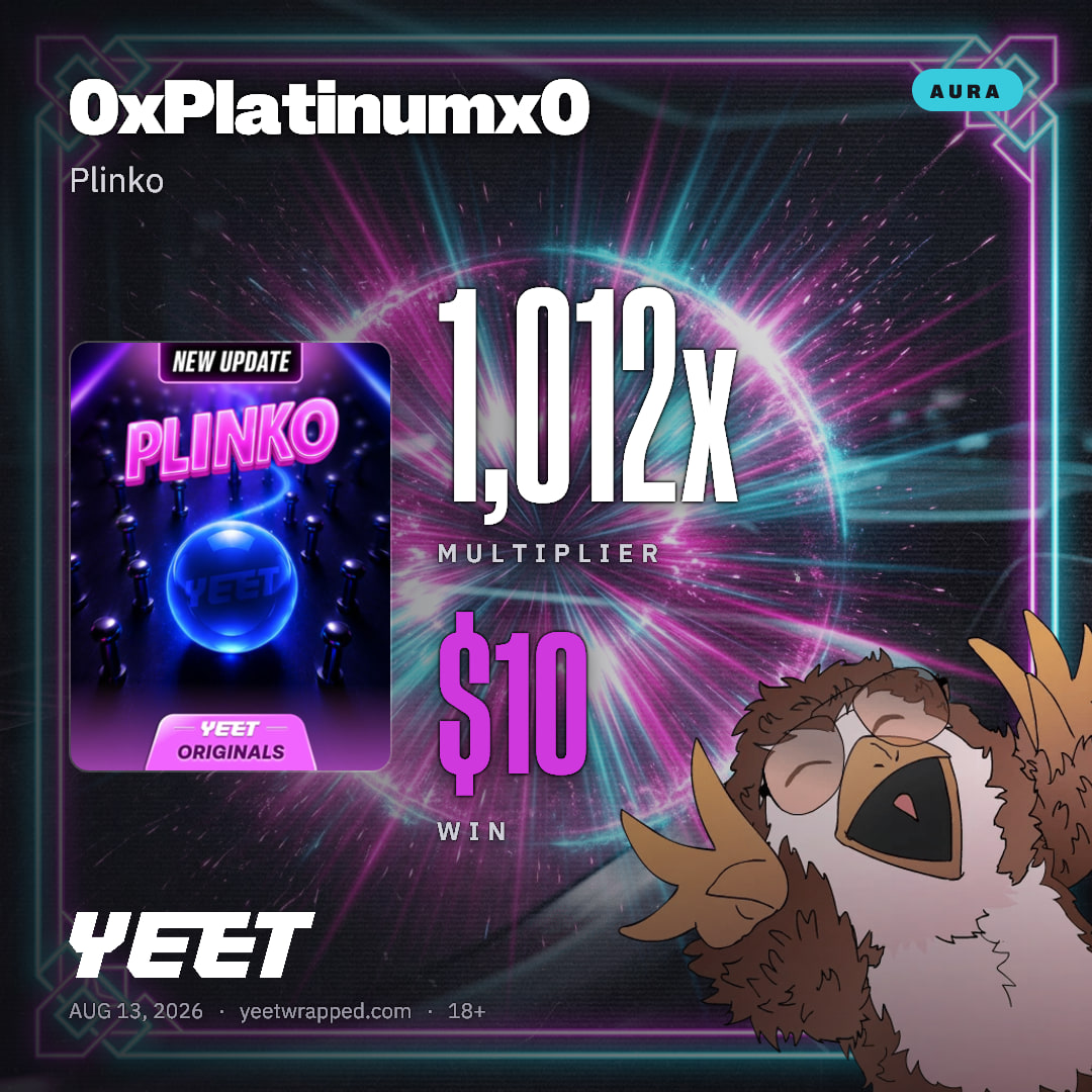 0xPlatinumx0 hit 1,012x on Plinko