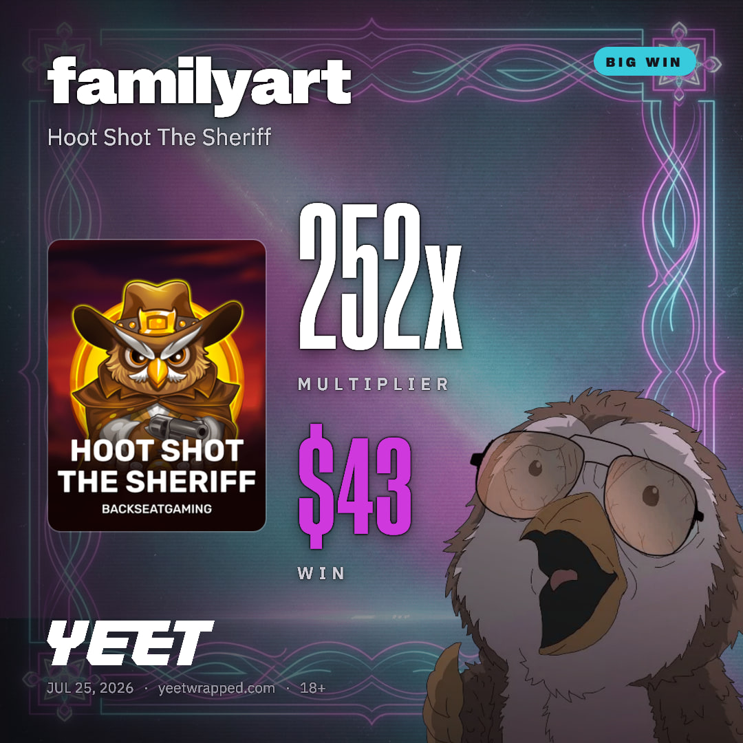 familyart hit 252.3x on Hoot Shot The Sheriff