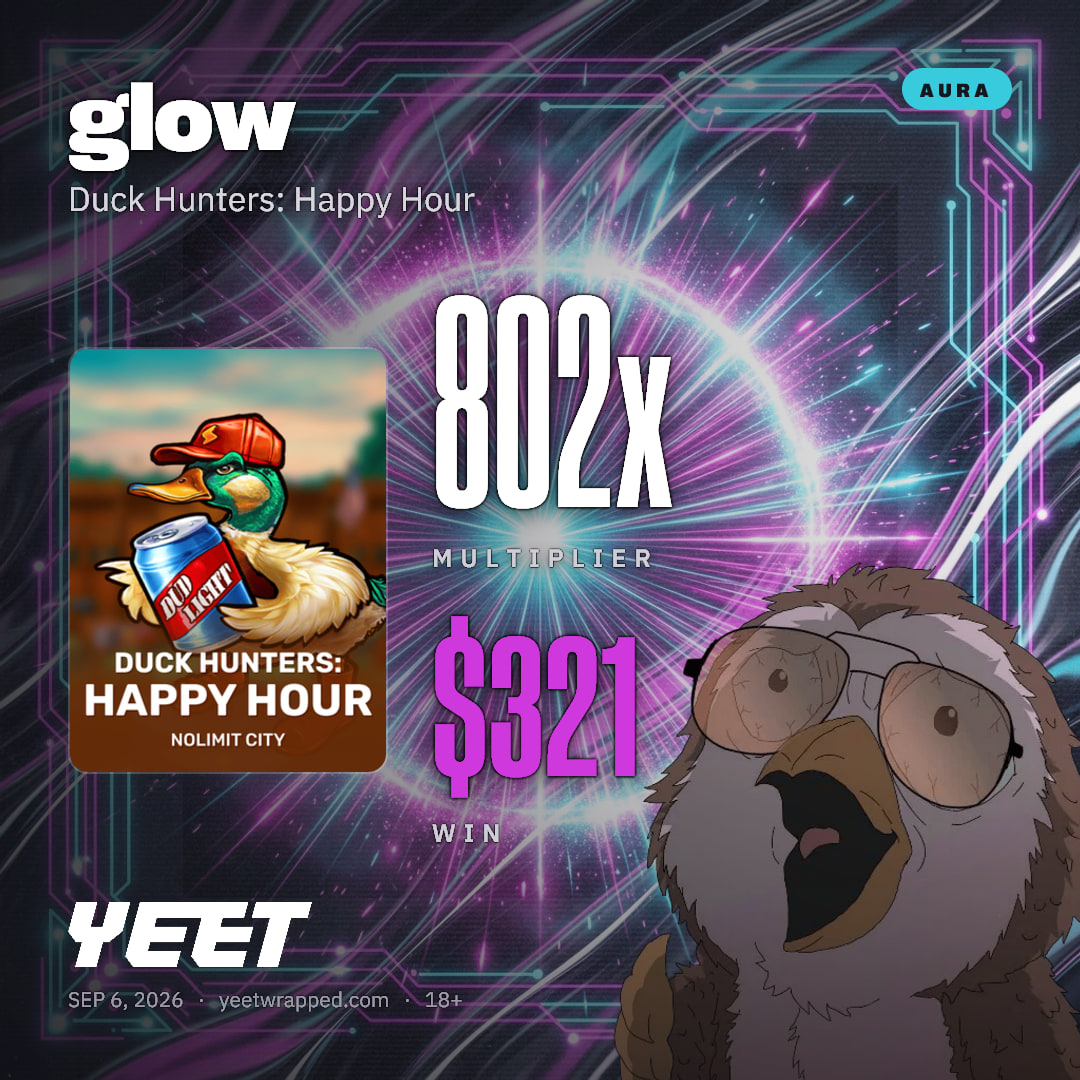 glow hit 801.7x on Duck Hunters: Happy Hour