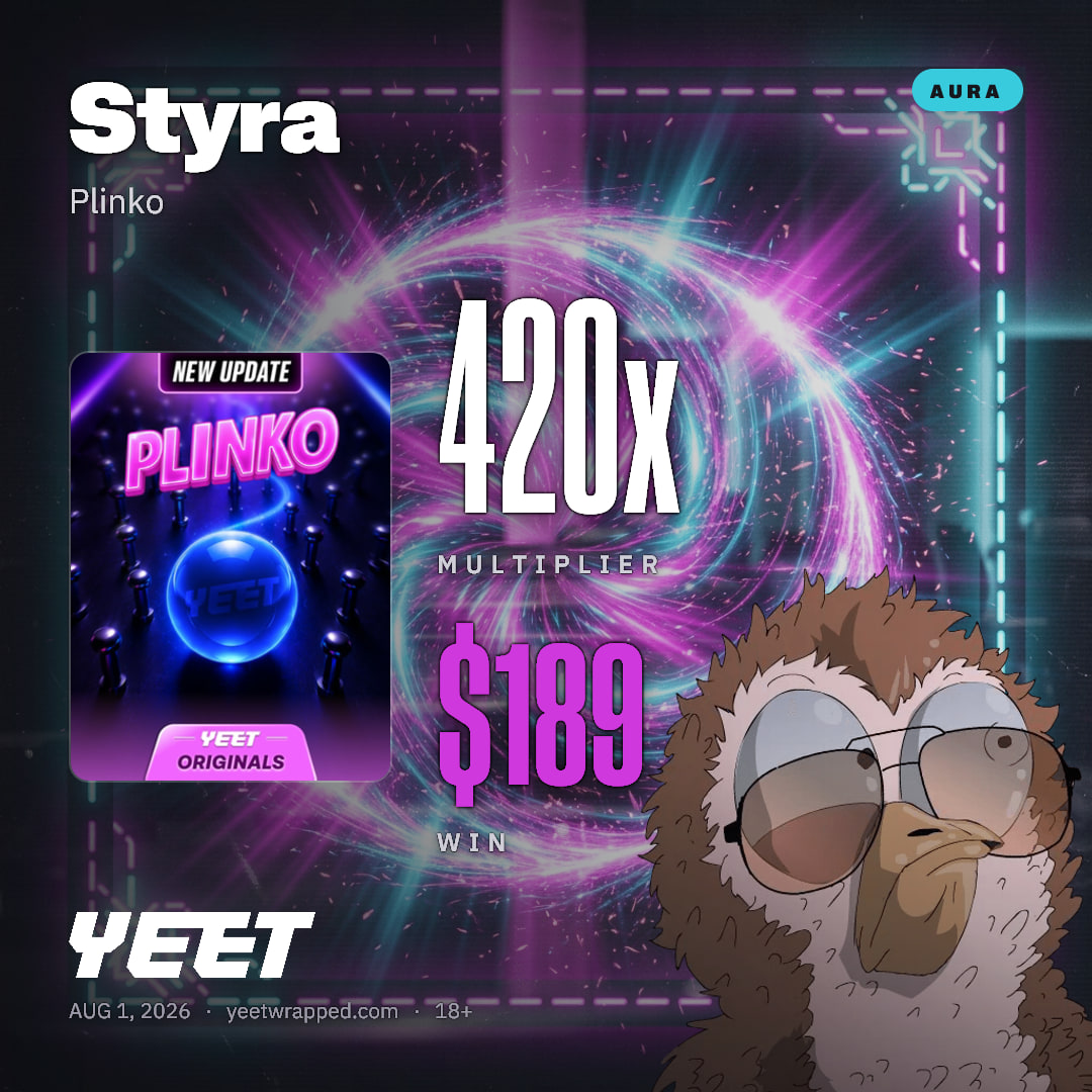 Styra hit 420x on Plinko