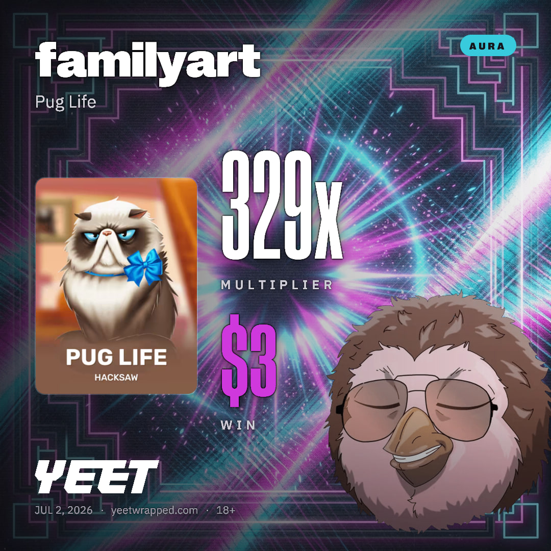 familyart hit 329.2x on Pug Life