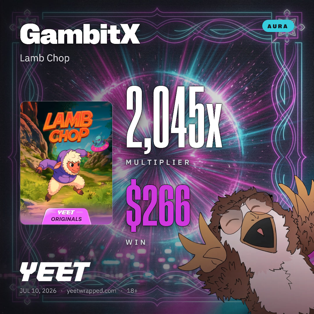 GambitX hit 2,045x on Lamb Chop