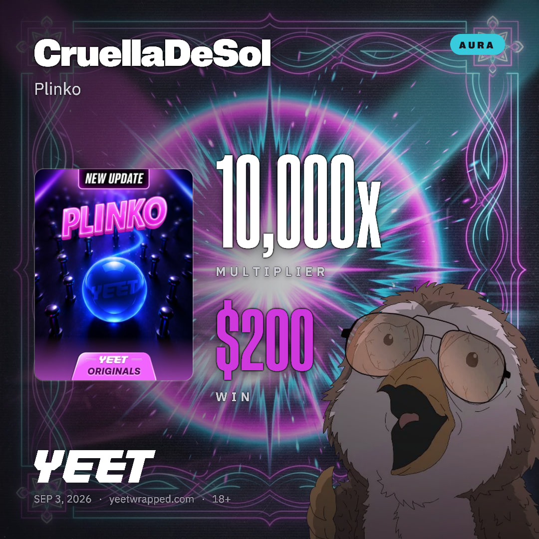 CruellaDeSol hit 10,000x on Plinko