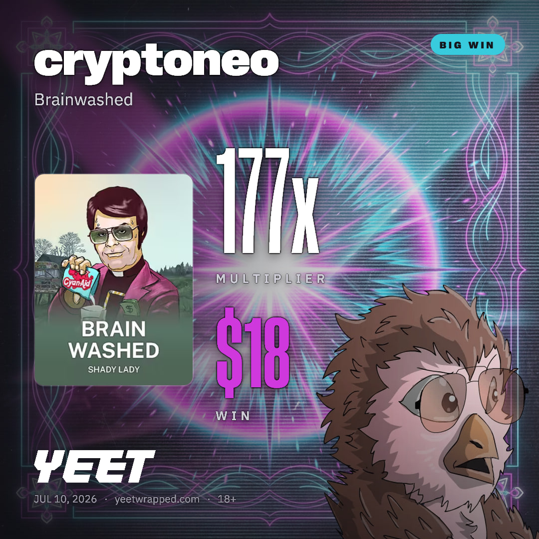 cryptoneo hit 176.5x on Brainwashed