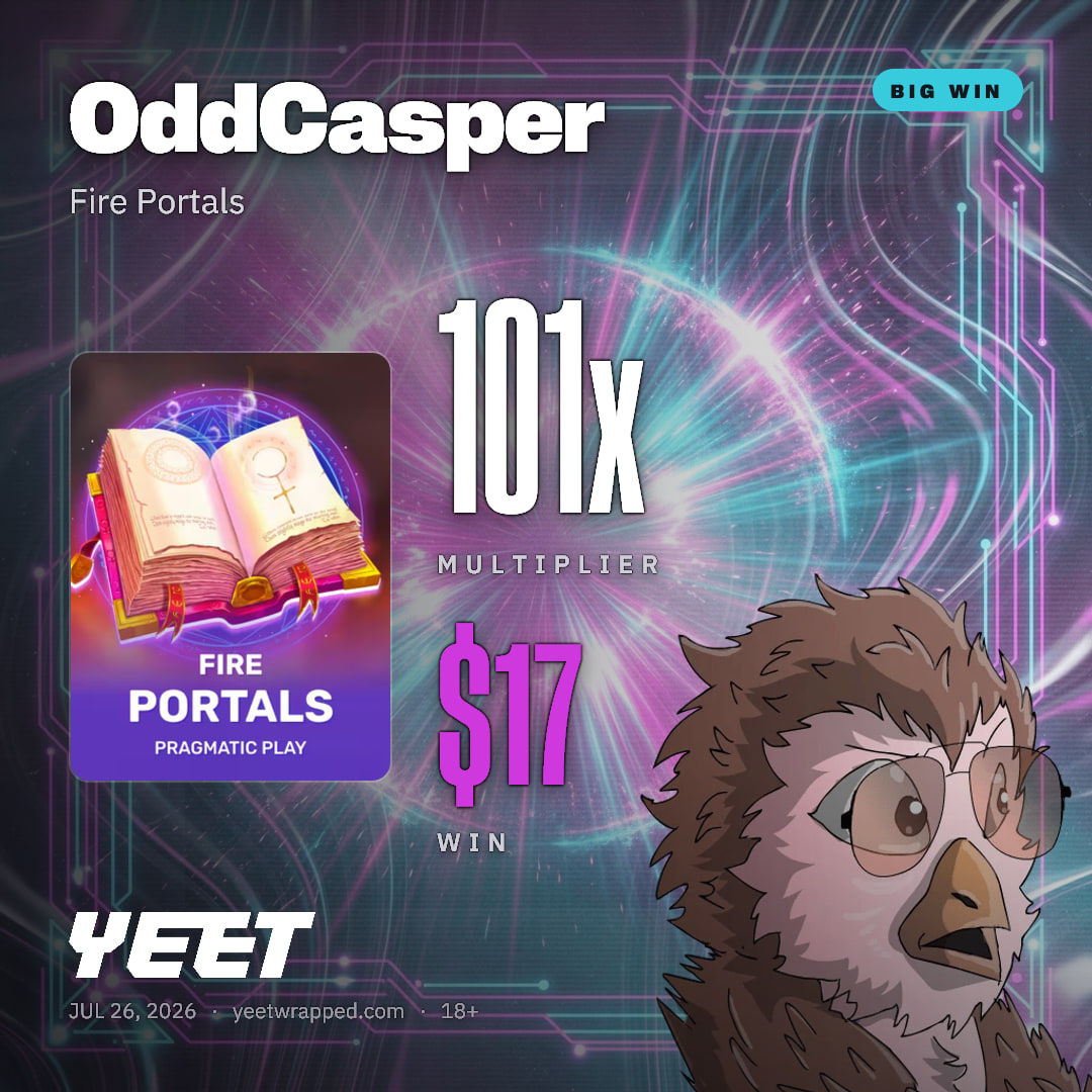 OddCasper hit 100.5x on Fire Portals