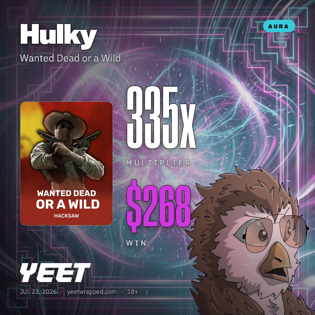 Hulky hit 334.6x on Wanted Dead or a Wild