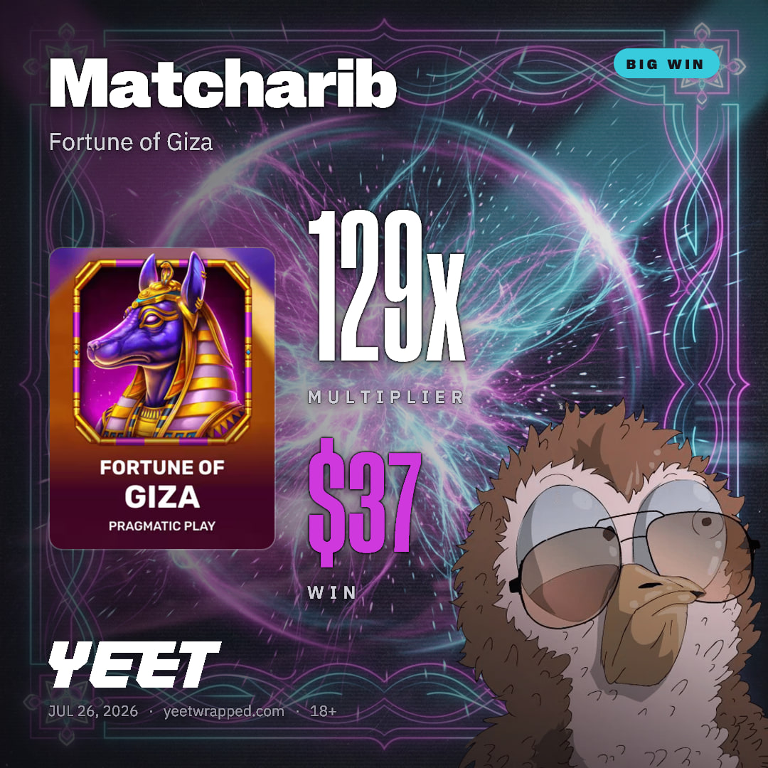 Matcharib hit 128.7x on Fortune of Giza