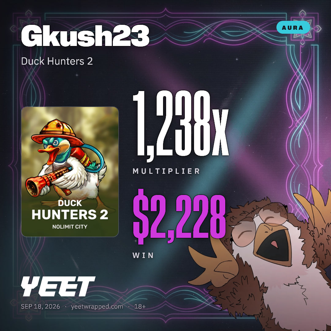 Gkush23 hit 1,238x on Duck Hunters 2