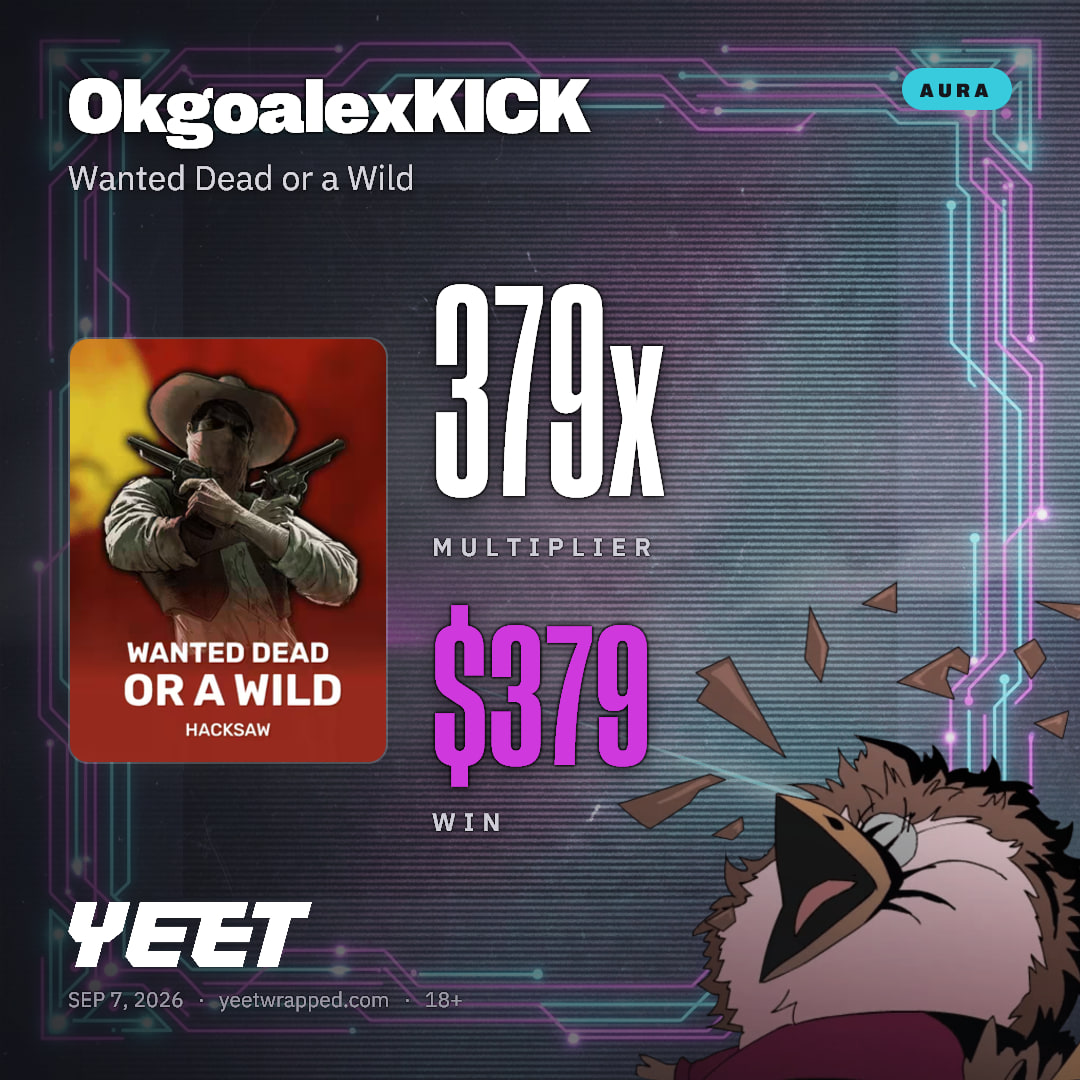 OkgoalexKICK hit 378.6x on Wanted Dead or a Wild