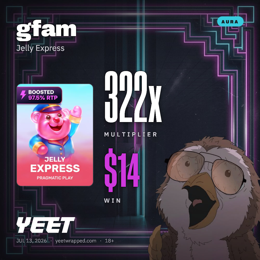 gfam hit 321.6x on Jelly Express