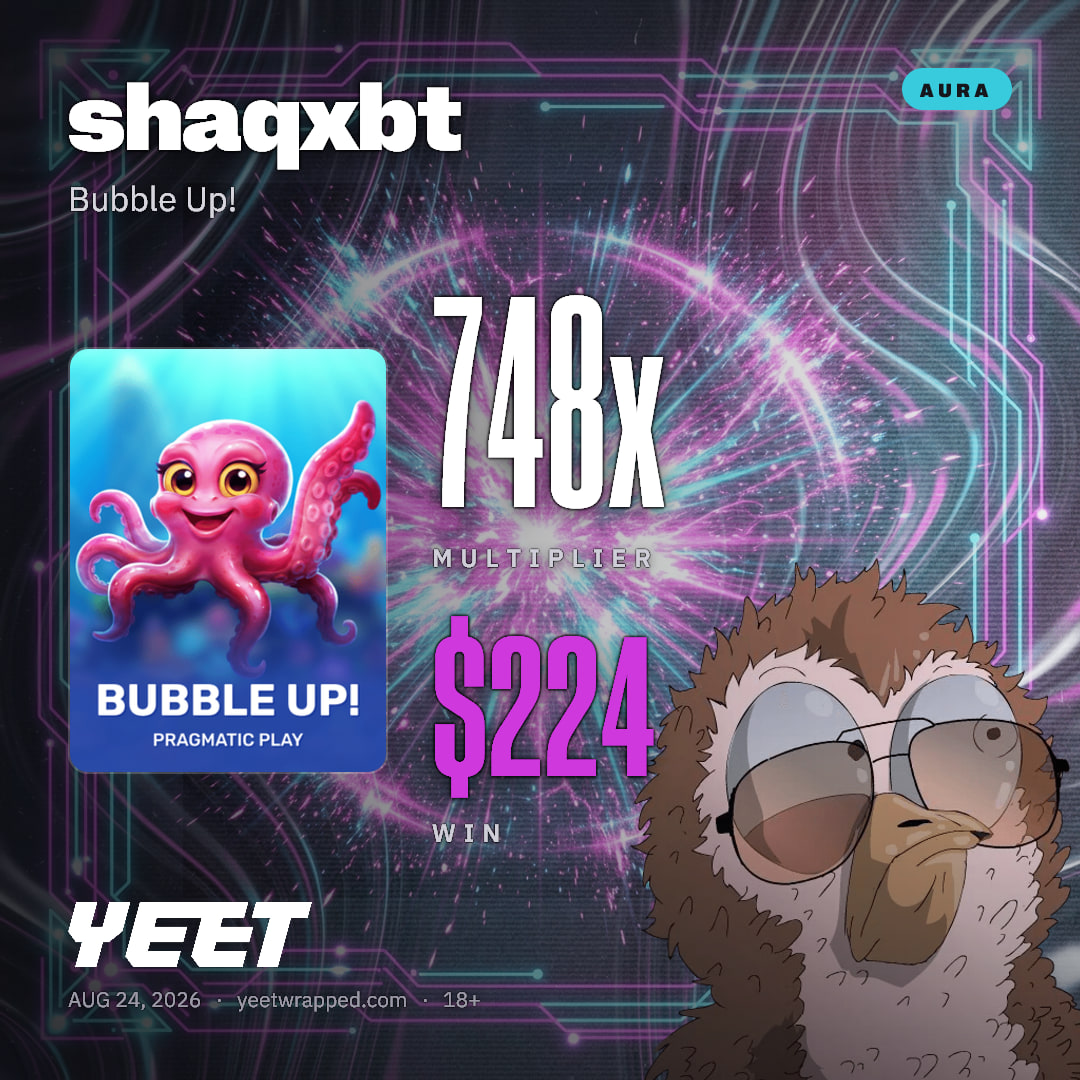 shaqxbt hit 747.7x on Bubble Up!