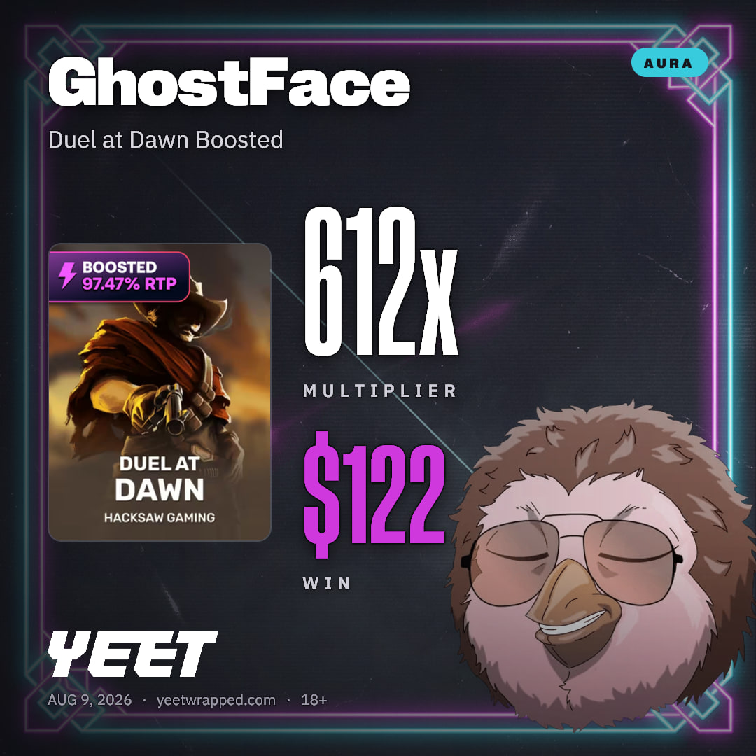 GhostFace hit 612.4x on Duel at Dawn Boosted