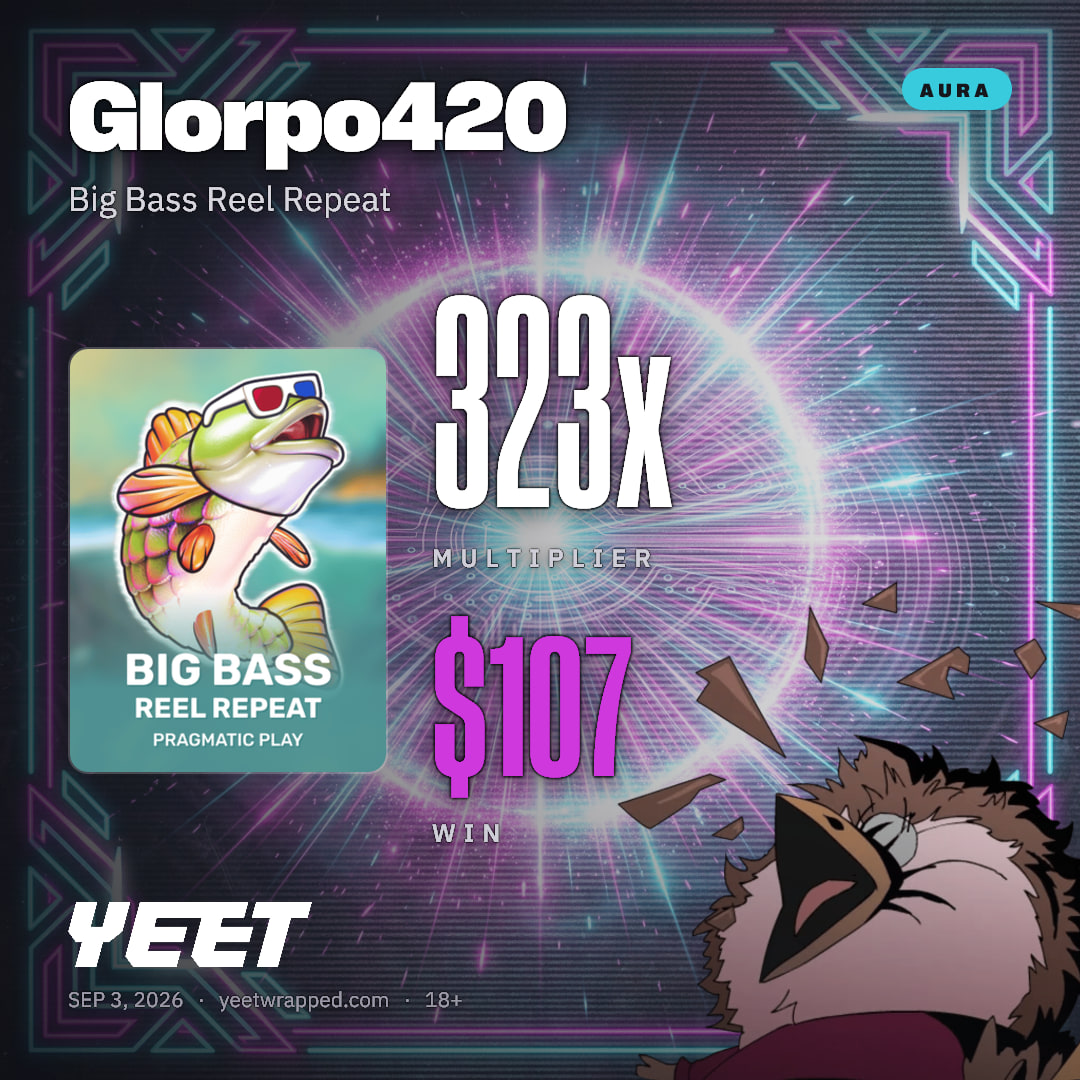 Glorpo420 hit 323.5x on Big Bass Reel Repeat