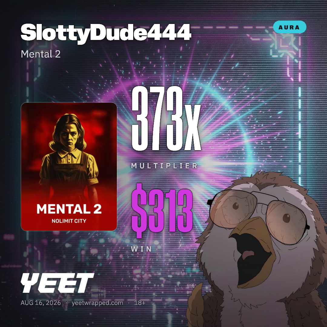 SlottyDude444 hit 372.5x on Mental 2