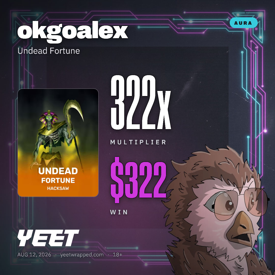 okgoalex hit 322.2x on Undead Fortune