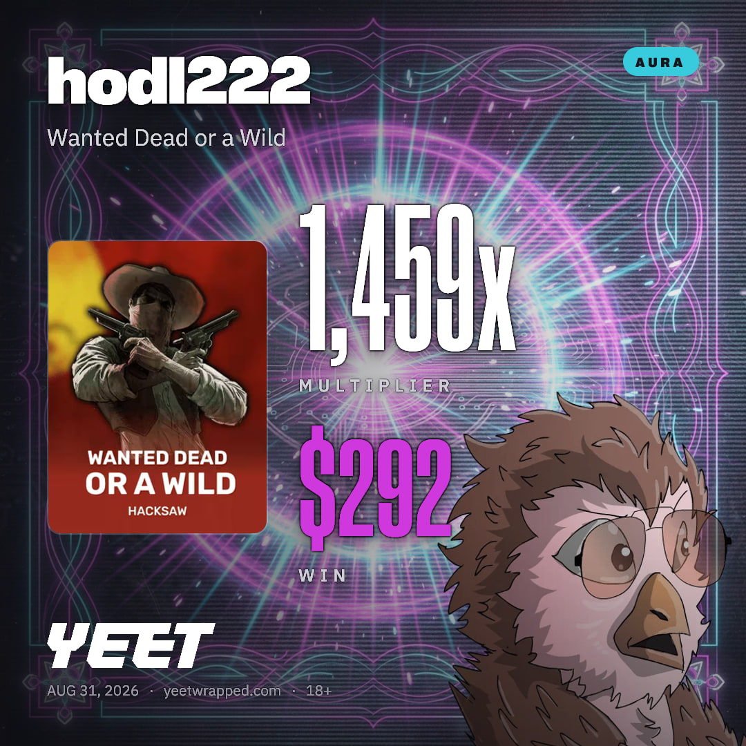 hodl222 hit 1,459x on Wanted Dead or a Wild