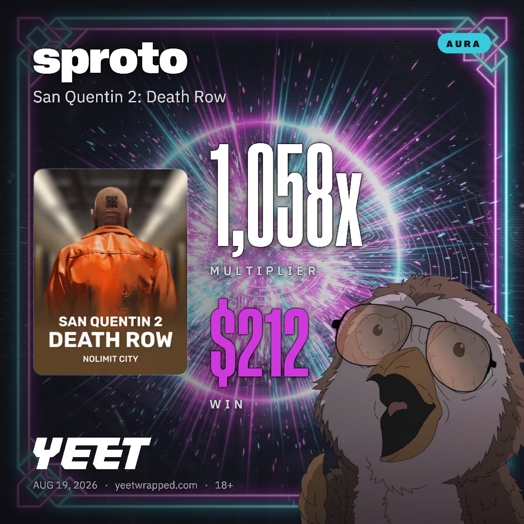 sproto hit 1,058x on San Quentin 2: Death Row