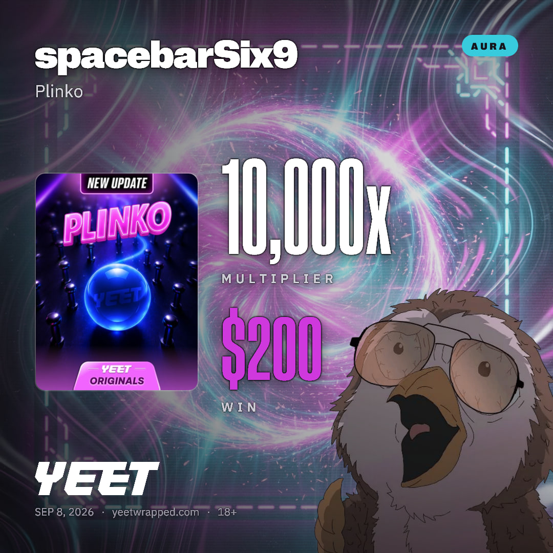 spacebarSix9 hit 10,000x on Plinko