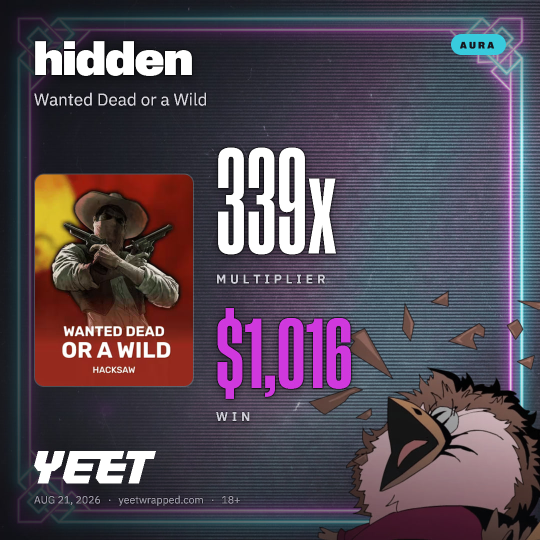 hidden hit 338.5x on Wanted Dead or a Wild