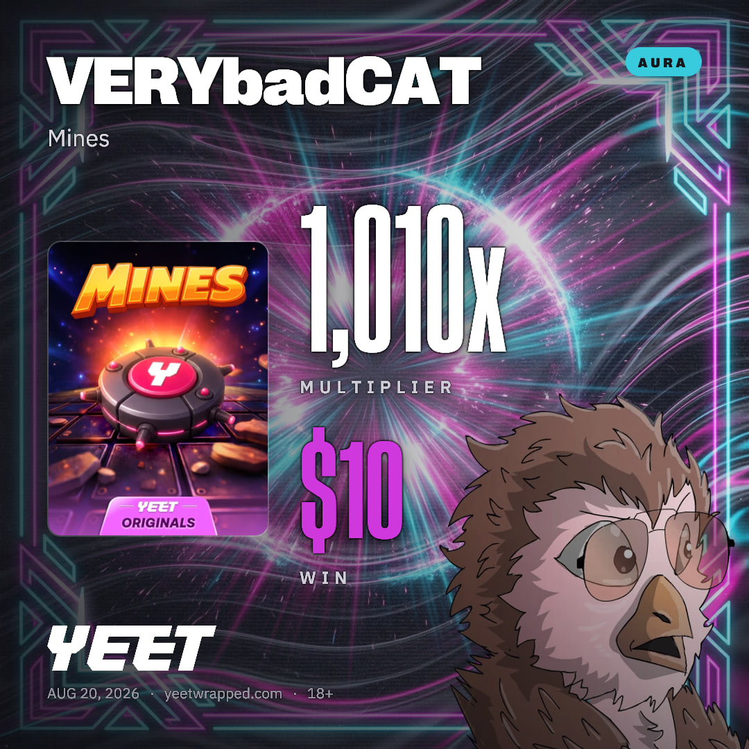VERYbadCAT hit 1,010x on Mines