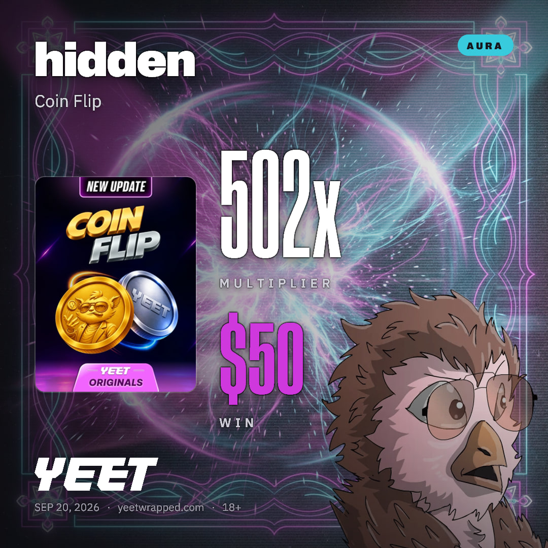 hidden hit 501.8x on Coin Flip