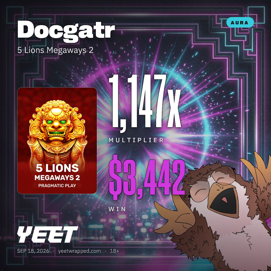 Docgatr hit 1,147x on 5 Lions Megaways 2