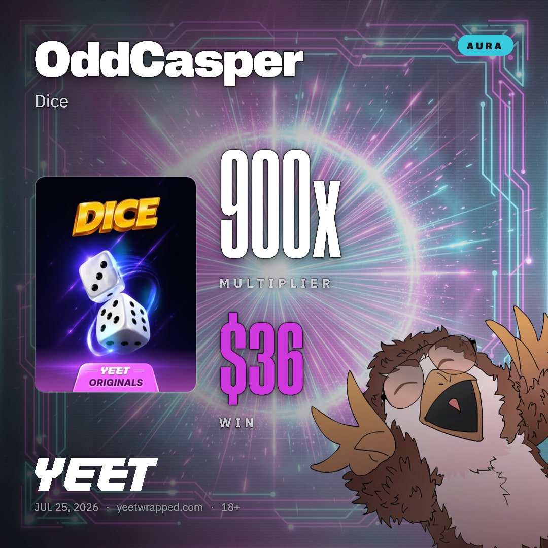 OddCasper hit 900x on Dice