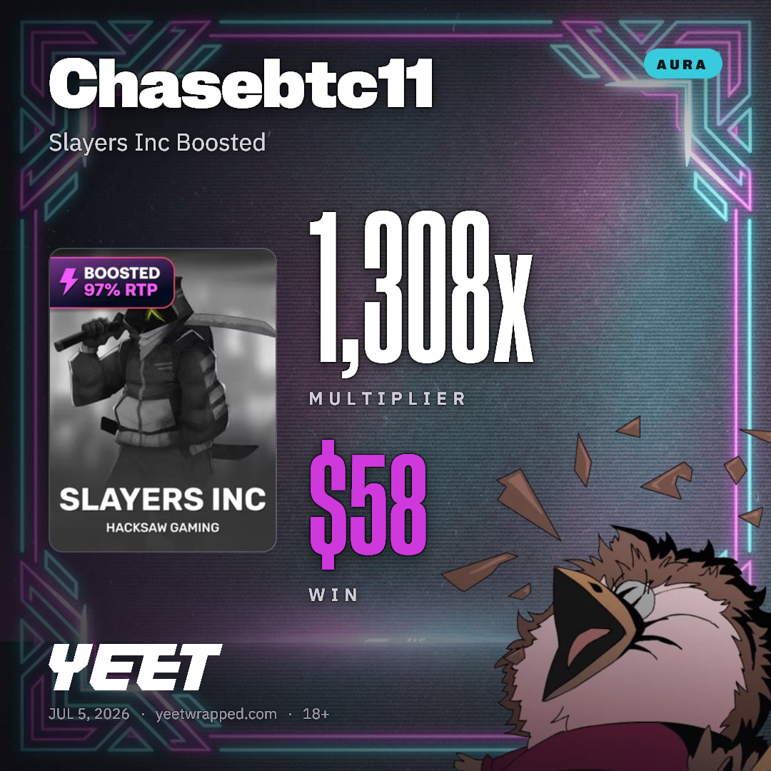 Chasebtc11 hit 1,308x on Slayers Inc Boosted