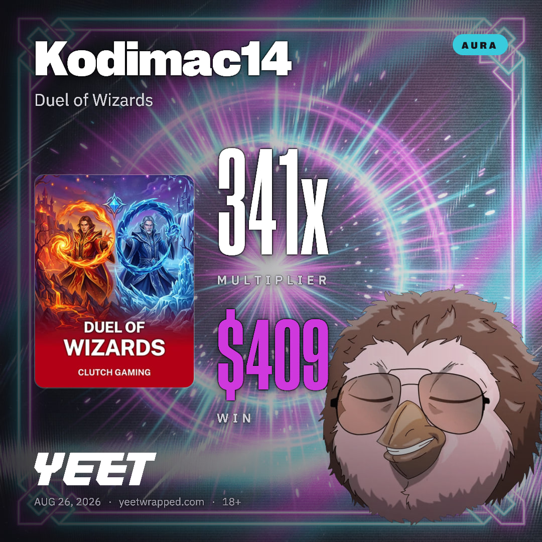 Kodimac14 hit 340.9x on Duel of Wizards