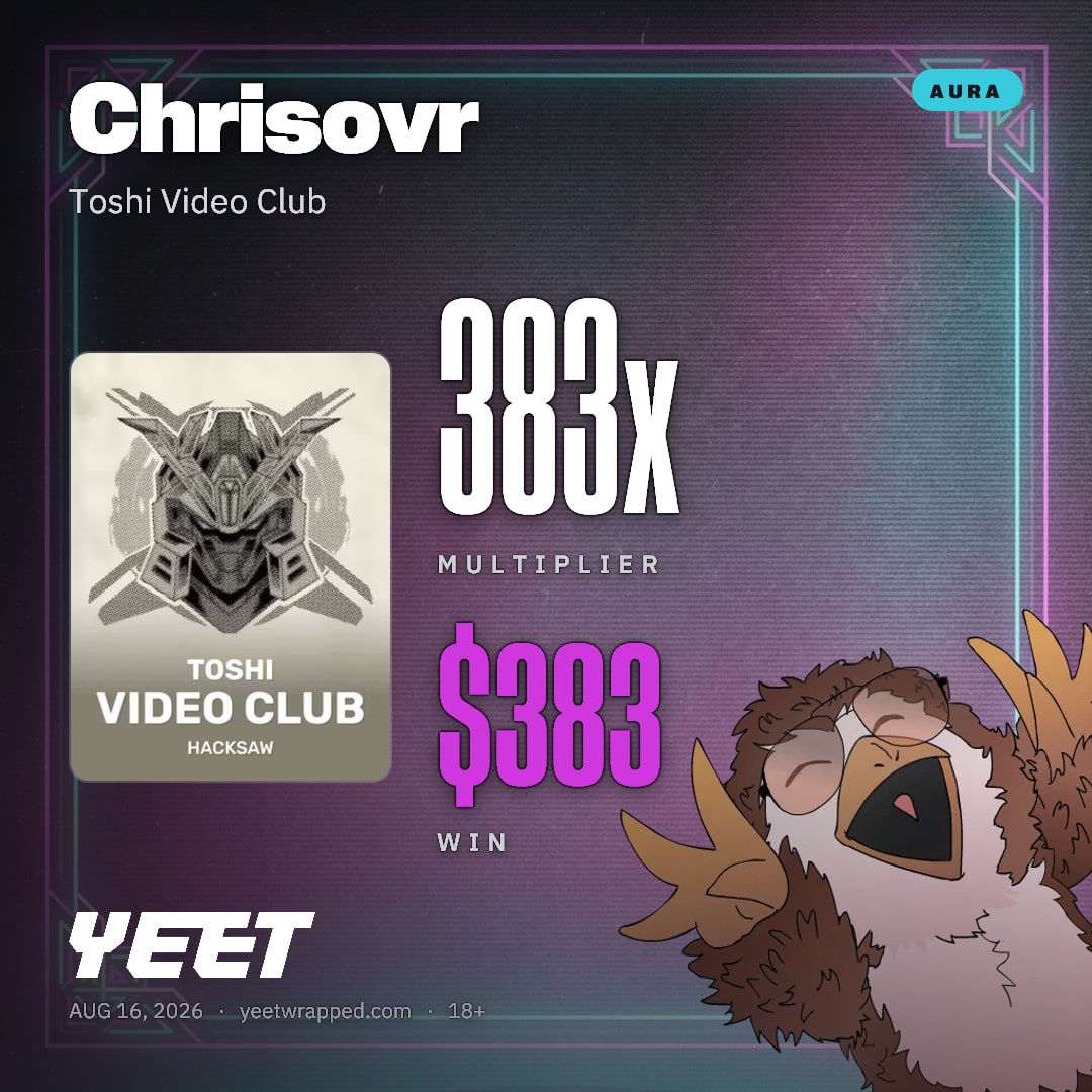 Chrisovr hit 383.2x on Toshi Video Club